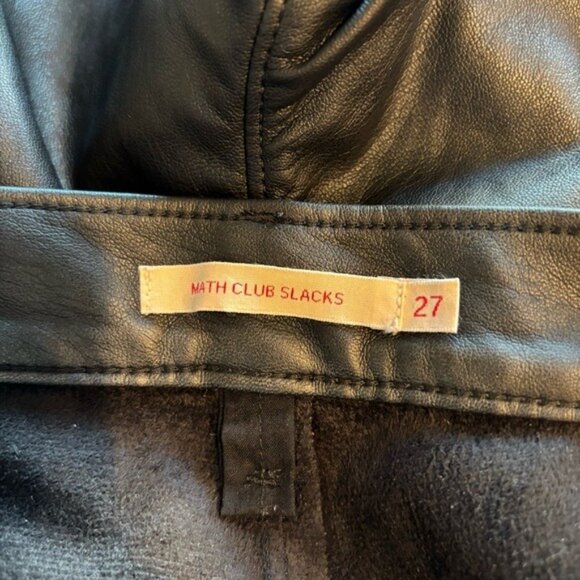 Levi's Size 27 Math Club Vegan Leather Trousers Black Pants - Picture 9 of 9